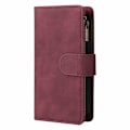 Miniatyrbillede 3 af 6: iPhone 13 Multifunktionelt Wallet Case med Lynlås og 8 Rum Vinröd