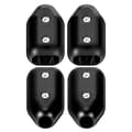 4 stk. 5/8 tommer rebstrammere Store genanvendelige rebstrammere Sorte plastrebforbindelsesklemmer Velegnet til Black