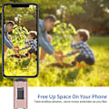 Miniatyrbild 5 av 5: 3-i-1 USB 3.0 Flash Drive 128GB Metall Pendrive Android OTG Mirco USB Minne Blue