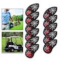 Miniatyrbild 5 av 5: Golf 11 Delar/set Vattentätt PU Läder Svart Järnklubba Huvudskydd Hörn Keps Set för Alla Järnklubbor Putters Skyddsutrustning Hög