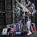 Miniatyrbilde 5 av 5: Transformer leketøy Optimus Prime leketøy, omformerbar bilrobot, omformerbar actionfigurmodell, barnebursdagsgave