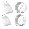 [RM]iPhone11 12 13 14 Fast Charger, 2-pack 20W iPhone Charger Fast Charging Block Adapter with 3m USB-C to Lightning Data Sync Charging Cable for