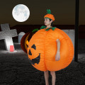 Miniatyrbild 5 av 5: Halloween Vuxen Uppblåsbar Pumpadräkt Uppblåsbar Pumpadräkt Rolig Pumpaansikte Jumpsuit Halloweenfest Maskerad