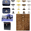 Miniatyrbild 4 av 4: 120 Set Läder Tryckknappar Kit 6 Färg Metall Tryckknappar Med 4st Fästverktyg För Kläder, Läder, Jacka, Denim Kläder, Väskor, Armband 2 Storlekar