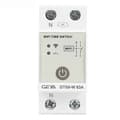 GTS8-W 2P Smart Wifi Timer Switch DIN Rail Smart Home Wireless Remote Control Switch Via Tuya APP AC2 White White GTS8-W 2P