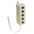 Miniatyrbild 3 av 5: 5 Uttag 4C RJ11 Telefon Modulär Jack Linjesplitter Adapter