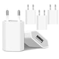 [RM]5-pack 5V 1A EU AC Hem Rese USB Väggladdare För iPhone 6 7 8 plus x xr 11 12 13 14