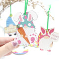 Miniatyrbild 6 av 6: Påsk Ansiktslös Dvärg Kanin Träprydnad Glad Påsk Dekoration Gåva 6pcs-Mix 3