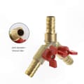 Miniatyrbillede 2 af 2: Y-Type 3-vejs slangeadapter, 10 mm messingfitting til luft, vand, gas, EU-standardtilslutning