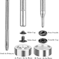 Miniatyrbild 3 av 4: 120 Set Läder Tryckknappar Kit 6 Färg Metall Tryckknappar Med 4st Fästverktyg För Kläder, Läder, Jacka, Denim Kläder, Väskor, Armband 2 Storlekar