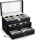 Eyeglass storage 18 pcs Svart black