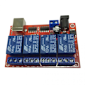 Miniatyrbild 4 av 5: Drivrutinslös 4-kanals HID USB Relämodul USB Relä för 12V MCU-styrning