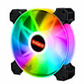 Miniatyrbild 2 av 5: 12cm RGB LED PC-chassifläkt Lätt att Installera Hög Hastighet Regnbåge 02