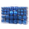 [RM]100 Pieces Christmas Tree Balls Shatterproof Hanging Balls for Christmas Tree Party Decoration Blue