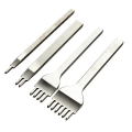 Miniatyrbild 5 av 5: Läderhantverksverktyg Diamantstans Mejselstans 5mm 6 stift silver