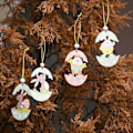 Miniatyrbild 4 av 5: 2 st/set Glad Påsk Hänge Härlig DIY Dekorativ Påsk Trä Ägg Hänge för Firande 4