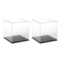 Miniatyrbild 1 av 5: 2st Akryl Vitrinskåp Skyddsbox Vattentät Kub Displayställ för Dockmodell Actionfigurer 8cm