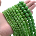 Miniatyrbild 1 av 3: Pärlor för Smyckestillverkning DIY Armband Halsband green chalcedony 10mm(around 35pcs)