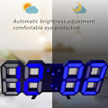 Miniatyrbild 3 av 5: Digital Väggklocka LED Elektronisk Present Väckarklocka Intelligent 3D Digital Klocka Väckarklocka blue