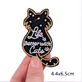 Miniatyrbild 1 av 6: Rolig Katt Avokado Patch Tecknad Sy Applikation Stryk På Märken För Kläder Strykdekaler 5 ST PE6919CT