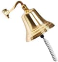 Miniatyrbild 3 av 4: [RM]Vintage Ship's Bell with Rope - Hanging Brass Wall Clock [JUN]