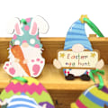 Miniatyrbild 3 av 6: Påsk Ansiktslös Dvärg Kanin Träprydnad Glad Påsk Dekoration Gåva 6pcs-Mix 3
