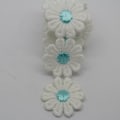 Miniatyrbild 4 av 5: Meter Polyester Blomma Broderad Applikation Spets Kantband Sömnad Hantverk Blå