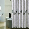 [RM]Waterproof Shower Curtain 200x200 cm Anti-Mold Thick Polyester Fabric with Hooks Washable Weighted Hem