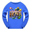 Miniatyrbild 3 av 7: Roblox Spel Långärmad Pyjamas Pyjamasset Barn Pjs Sovkläder Fans Present Mörkblå Dark Blue 130 cm