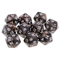 Miniatyrbild 5 av 5: 10 st 20-sidiga tärningar D20 Polyedriska tärningar för Dungeons And Dragons Bordsspel Kaffe Grå
