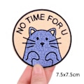 Miniatyrbild 1 av 6: Rolig Katt Avokado Patch Tecknad Sy Applikation Stryk På Märken För Kläder Strykdekaler 5 ST PE6829CT