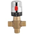 [RM]Thermostatic Mixing Valve G1/2 Solid Brass for Shower, Bathroom & Kitchen Temperature Control [DB] as shown