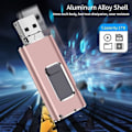 Miniatyrbild 3 av 5: 3-i-1 USB 3.0 Flash Drive 128GB Metall Pendrive Android OTG Mirco USB Minne Blue