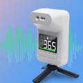 Miniatyrbild 3 av 5: Beröringsfri Väggmonterad Infraröd Termometer Automatisk Beröringsfri Sensor Temperaturscanner för Hotell Skolor