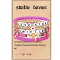 Miniatyrbild 2 av 6: Taylor Swift Musikaliskt Vänskapsbrev Pärlarmband BLANK SPACE with card