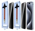 iPhone 15 Pro 2-PAKNING Skjermbeskytter Herdet Glass Personvern 159