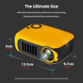 Miniatyrbild 5 av 5: A2000 MINI Projektor Hemmabio Teater Portabel 3D LED Videoprojektorer Spel Laser Beamer 4K 1080P Via HD Port Smart TV BOX Yellow