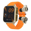 Miniatyrbild 2 av 5: N22 Smartklocka Tws Bluetooth Hörlurar 2 I 1 Hd Display Bluetooth Samtal Smartwatch Vattentät Män Kvinnor Sportarmband Orange