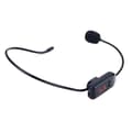 Sort bærbar FM trådløs mikrofon headset radio megafon til rejseguide undervisning møder foredrag tilbehør Black