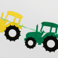 Miniatyrbild 3 av 5: Cool Traktor Bil Filt Banner Baby Shower Barn Födelsedagsfest Dekorationer