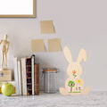 Miniatyrbild 3 av 4: 10 st Påsk Tomma Kanin Träflisor Påskkanin Träutskärningar Träskivor
