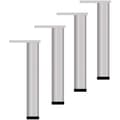 4 stycken justerbara möbelben 30 cm moderna soffben sängben silver reservfötter för bordsskåp-FA-
