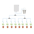 Miniatyrbild 1 av 5: Bevattningssystem för Inomhusväxter Kit Intelligent Droppbevattningsanordning 8 Dropphuvuden Timer Automatisk Pumpkontroller