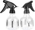 Set med 2 tomma plastsprayflaskor för hår, påfyllningsbara, trigger-manövrerade, för hårstyling, resor, växter, 250 ml