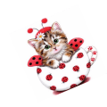 Miniatyrbild 5 av 5: 5D diamantbroderi målning korsstygn kit djur för katt heminredning