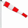 [RM]2024 Outdoor Windsock, Wind Direction Indicator in Red and White 150cm Hanging & Rotatable, Weatherproof
