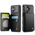 [RM]iPhone 17 Case with Card Slot and RFID Protection Svart