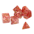 Miniatyrbild 4 av 5: Polyedriskt Akryl Tärningsset, Brädspel, Transparent Röd