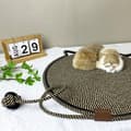 [RM]Cat scratching mat and toy ball integrated cat sleeping mat, scratch-resistant, durable, washable pet mat black black 50CM