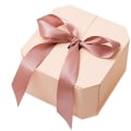 Miniatyrbild 1 av 5: Presentask med rosett, dekorativa godislådor med lock, presentlåda, rosa